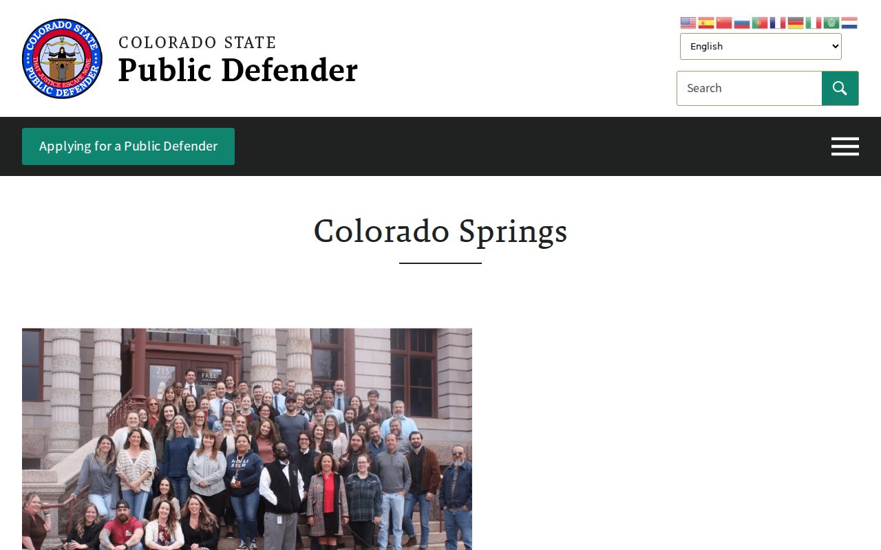 El Paso County criminal history public defender office