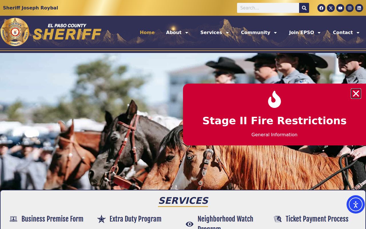 El Paso County criminal records Sheriff's Office