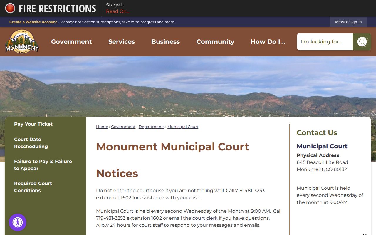 Monument criminal case municipal court source